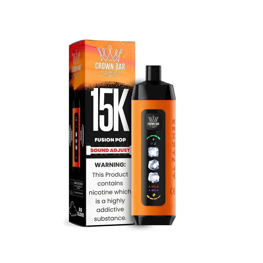 CROWN BAR AL FAKHAR ICE ADJUST FUSION POP 22ML 5% NIC RECHARGEABLE DISPOSABLE VAPE 5 COUNT BOX