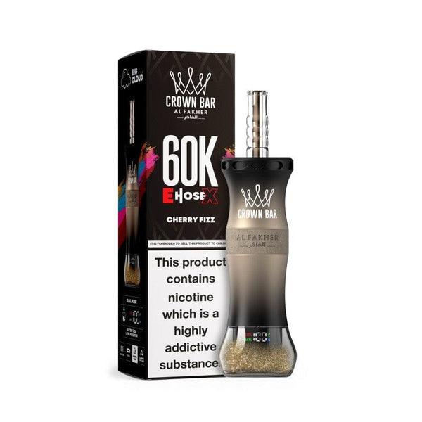 CROWN BAR AL FAKHER CHERRY FIZZ E-HOSE X DISPOSABLE 60K PUFFS 5 COUNT BOX