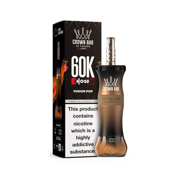 CROWN BAR AL FAKHER FUSION POP E-HOSE X DISPOSABLE 60K PUFFS 5 COUNT BOX