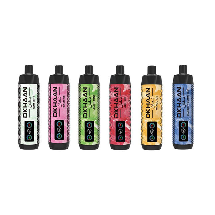 DKHAAN 15ML E-LIQUID 5% NIC RECHAREABLE DISPOSABLE DTL VAPE'S 15K PUFFS ASSORTED FLAVORS