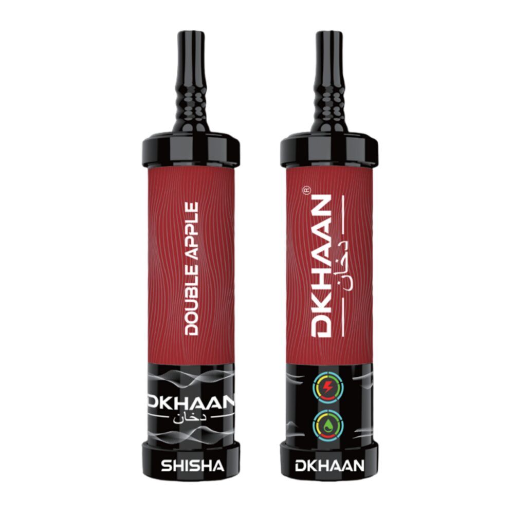 DKHAAN SHISHA DOUBLE APPLE 20ML E-LIQUID 5% NIC RECHARGEABLE DISPOSABLE VAPE 60K PUFFS 5 COUNT BOX