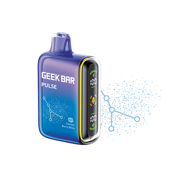 GEEK BAR PLUSE BERRY BLISS 16ML E-LIQUID 5% NIC RECHAREABLE DISPOSABLE VAPE 15K PUFFS 5 COUNT PACK