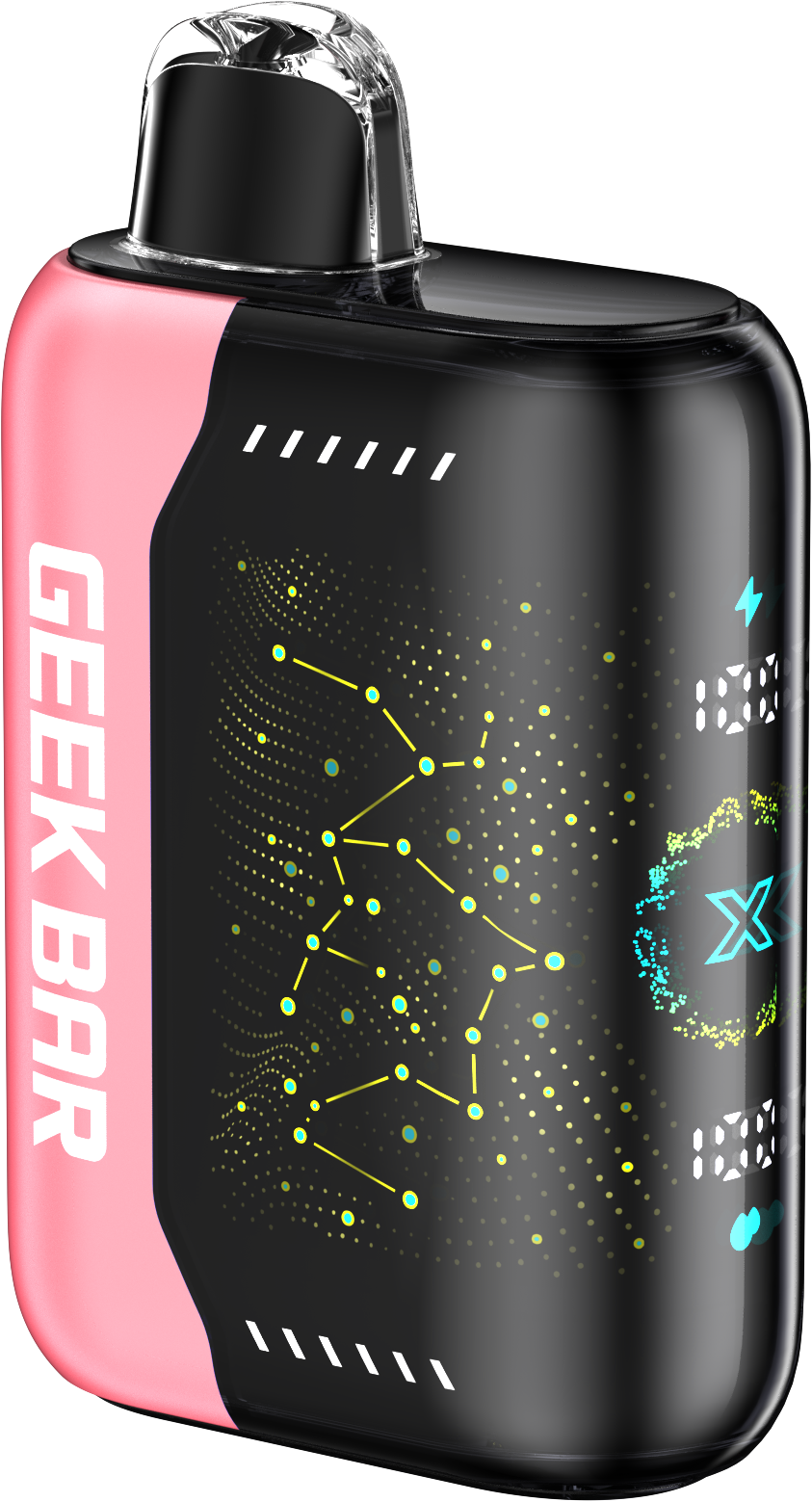 GEEK BAR PULSE X SOUR STRAWS 16ML E-LIQUID 5% NIC RECHAREABLE DISPOSABLE VAPE 25K PUFFS 5 COUNT PACK