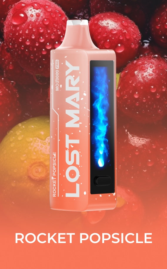 LOST MARY MO20000 PRO ROCKET POPSICLE 18ML E-LIQUID 5% NIC RECHARGEABLE DISPOSABLE VAPE 20K PUFFS 5 COUNT BOX