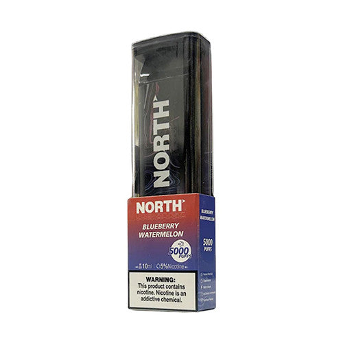 NORTH BLUEBERRY WATERMELON 10ML 5% NIC RECHEARGEABLE DISPOIABLE VAPE 5000 PUFFS 10 COUNT BOX