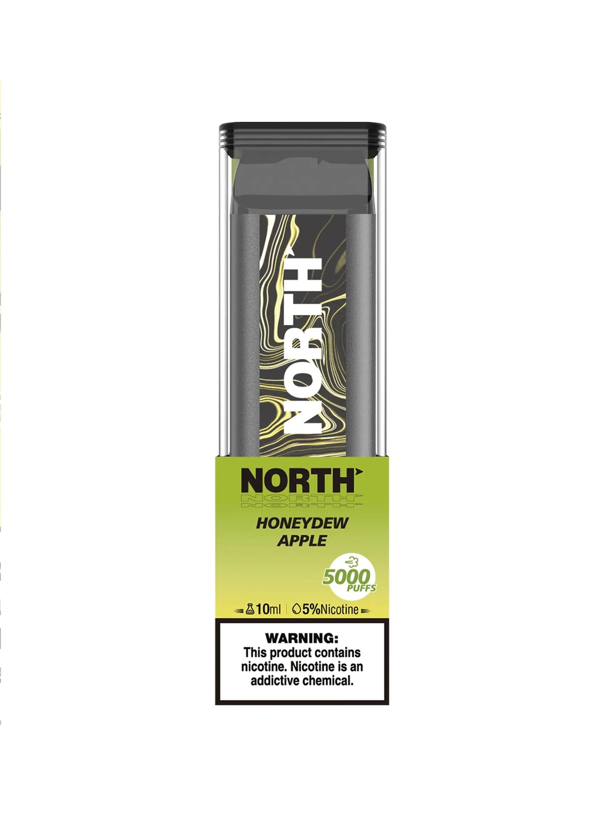 NORTH HONEYDEW APPLE 10ML 5% NIC RECHEARGEABLE DISPOIABLE VAPE 5000 PUFFS 10 COUNT BOX