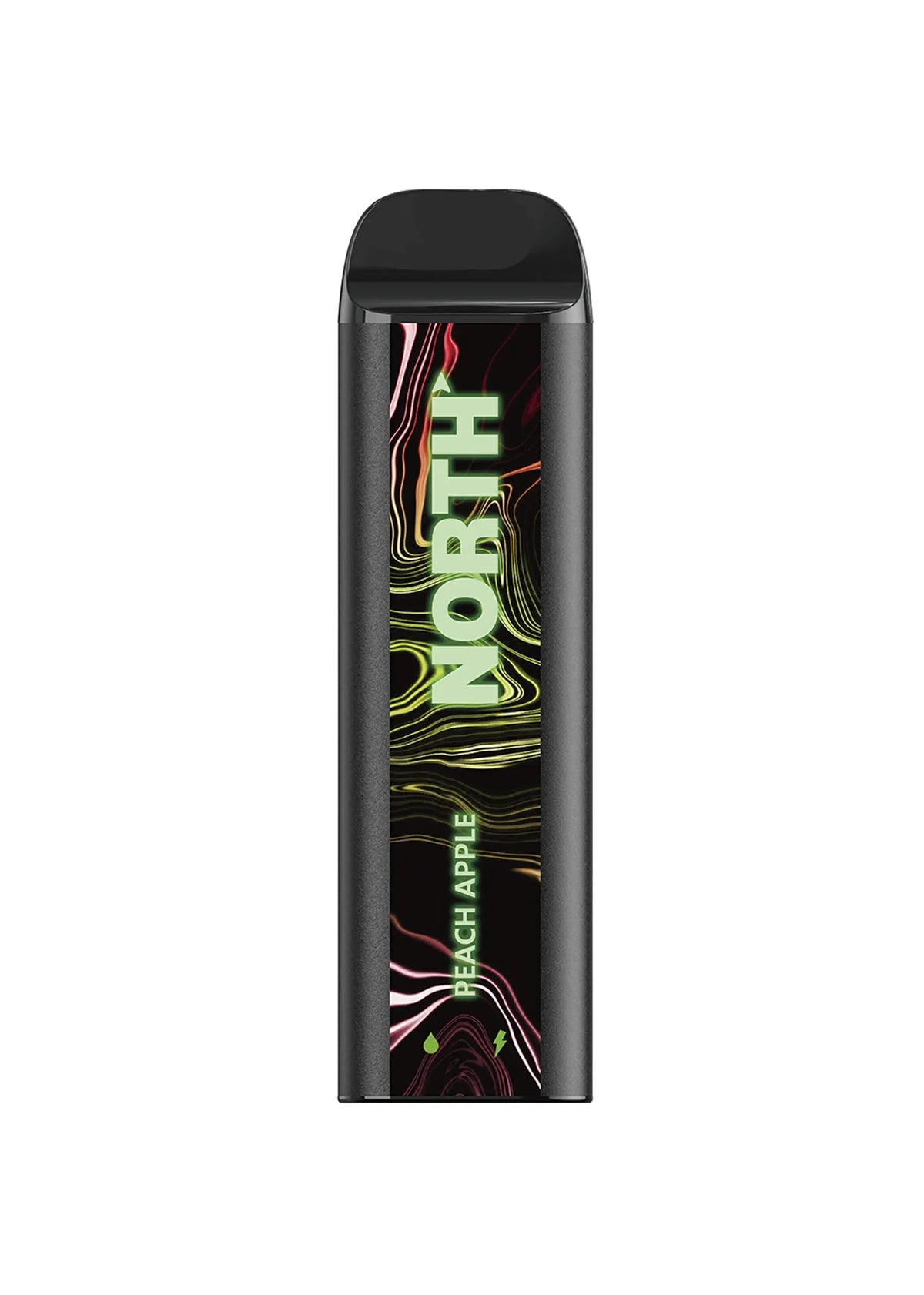 NORTH NIGHT EDITION PEACH APPLE 10ML 5% NIC RECHEARGEABLE DISPOIABLE VAPE 5000 PUFFS 10 COUNT BOX