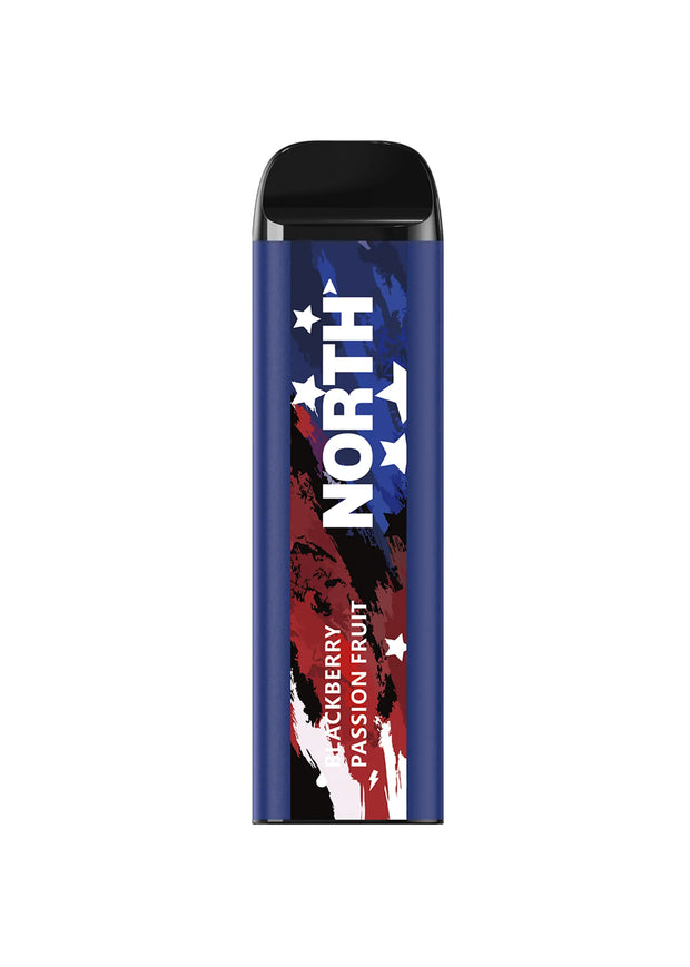 NORTH PATRIOTIC EDITION BLACKBERRY PASSION FRUIT 10ML 5% NIC RECHEARGEABLE DISPOIABLE VAPE 5000 PUFFS