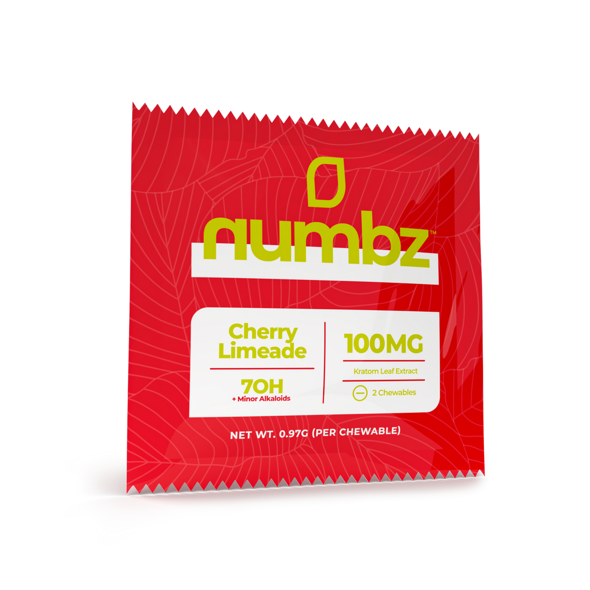 NUMBZ 7 MINOR ALKALOIDS HYDROXY CHERRY LIMEADE KRATOM LEAF EXTRACT 25MG 2 TABLETS 50MG 20 COUNT PACKS