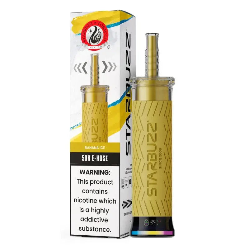 STARBUZZ E-HOSE BANANA ICE 40ML E-LIQUID RECHAREABLE DISPOSABLE VAPE 50K PUFFS