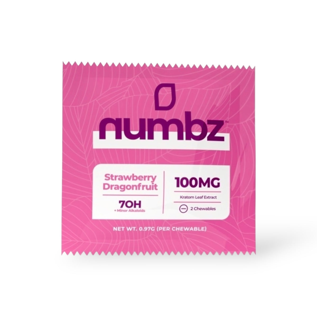 NUMBZ 7 MINOR ALKALOIDS HYDROXY STRAWBERRY DRAGONFRUIT KRATOM LEAF EXTRACT 25MG 2 TABLETS 50MG 20 COUNT PACKS
