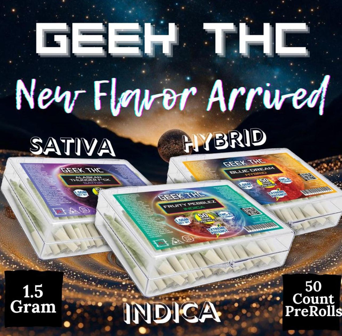 GEEK THC 50CT PRE ROLLS
