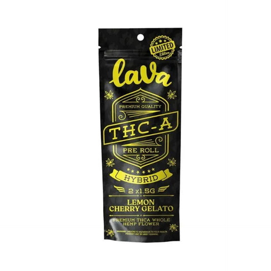 LAVA THCA PREMIUM QUALITY PRE ROLL 1.5GM 2CT-LEMON CHERRY GELATO