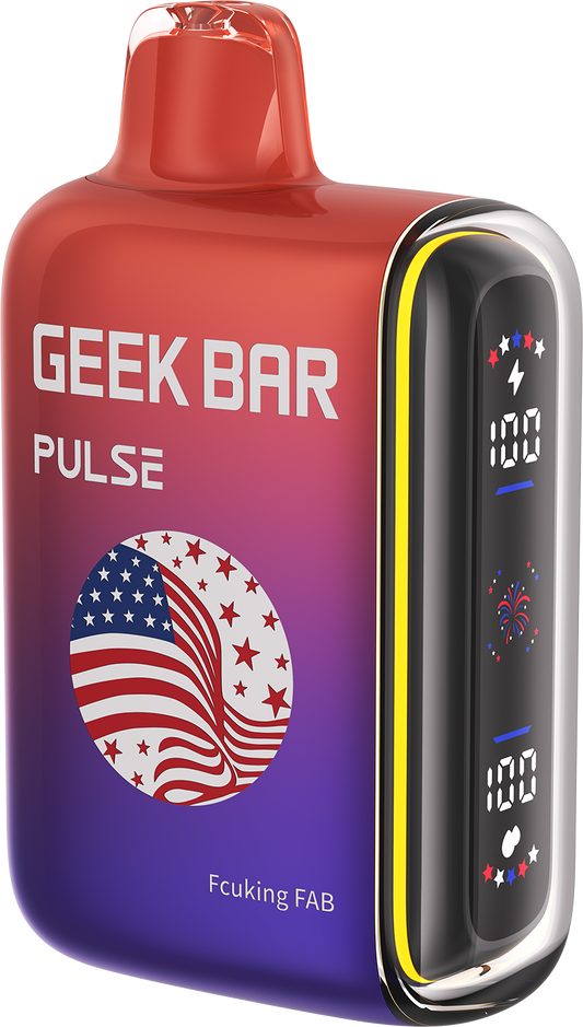 GEEK BAR PLUSE FUCKING FAB 16ML E-LIQUID 5% NIC RECHAREABLE DISPOSABLE VAPE 15K PUFFS 5 COUNT PACK