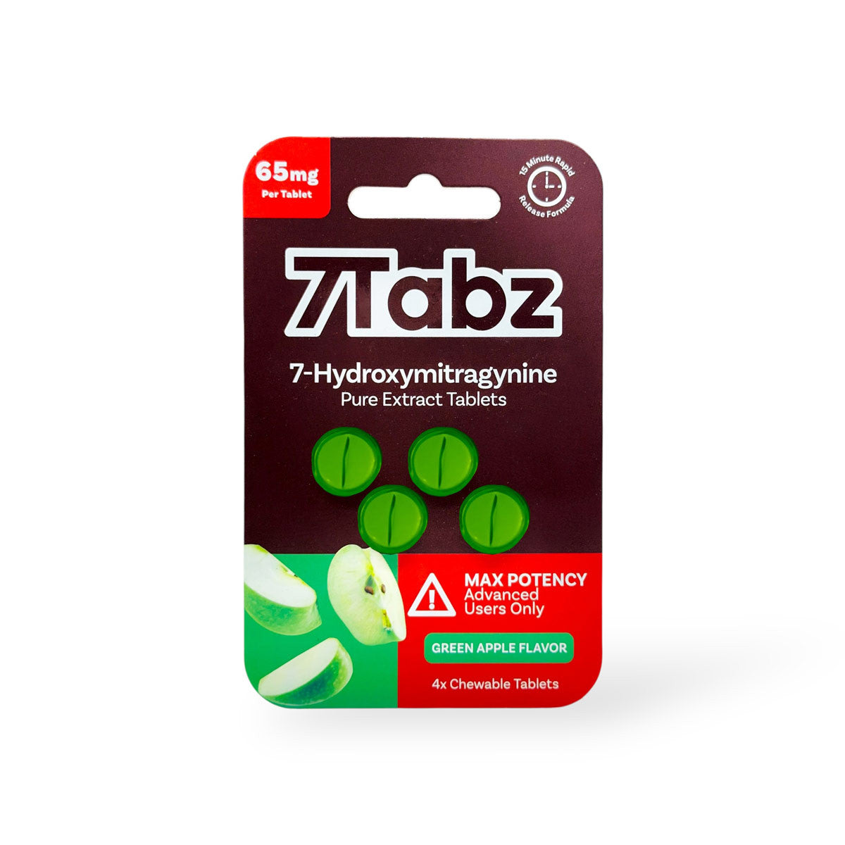 7TABZ GREEN APPLE MAX-POTENCY 7 HYDROXY TABLETS 65MG 10 COUNDT PACKS