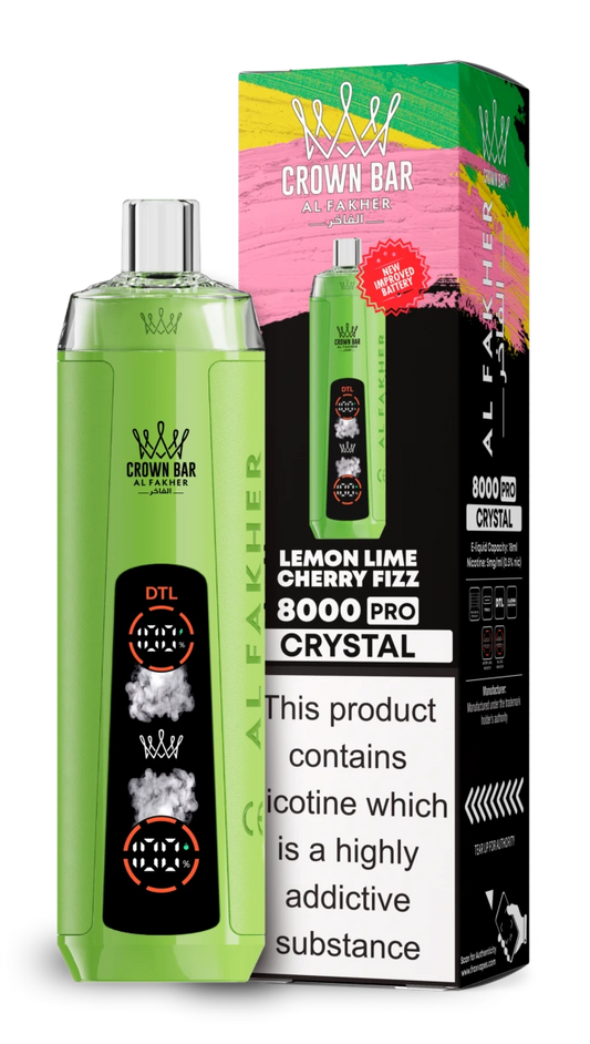 FK VAPE 8000 5CT DISPLAY - -LEMON LIME CHERRY FIZZ