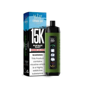 CROWN BAR AL FAKHAR ICE ADJUST BLUE RAZZ BLAST 22ML 5% NIC RECHARGEABLE DISPOSABLE VAPE 5 COUNT BOX