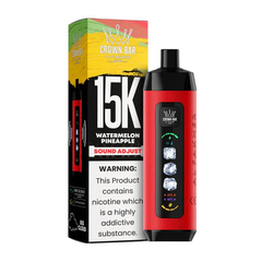 CROWN BAR AL FAKHAR ICE ADJUST WATERMELON PINEAPPLE 22ML 5% NIC RECHARGEABLE DISPOSABLE VAPE 5 COUNT BOX