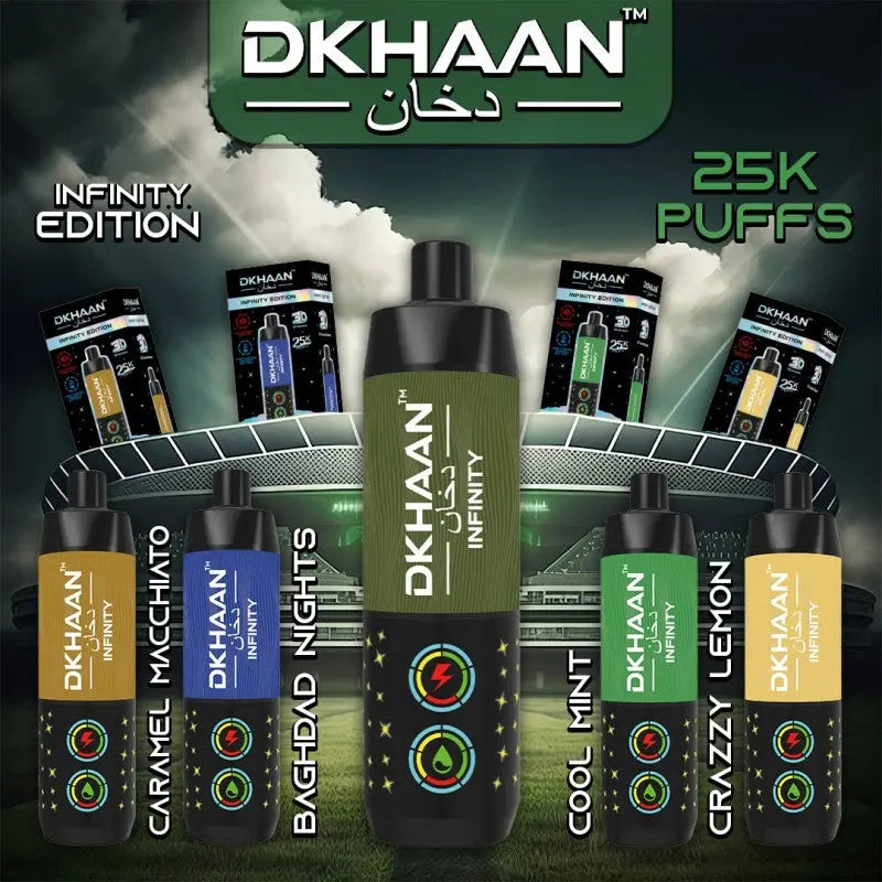 DKHAAN INFINITY EDITION 25K PUFFS PRE FILLED DISPLAY 50CT