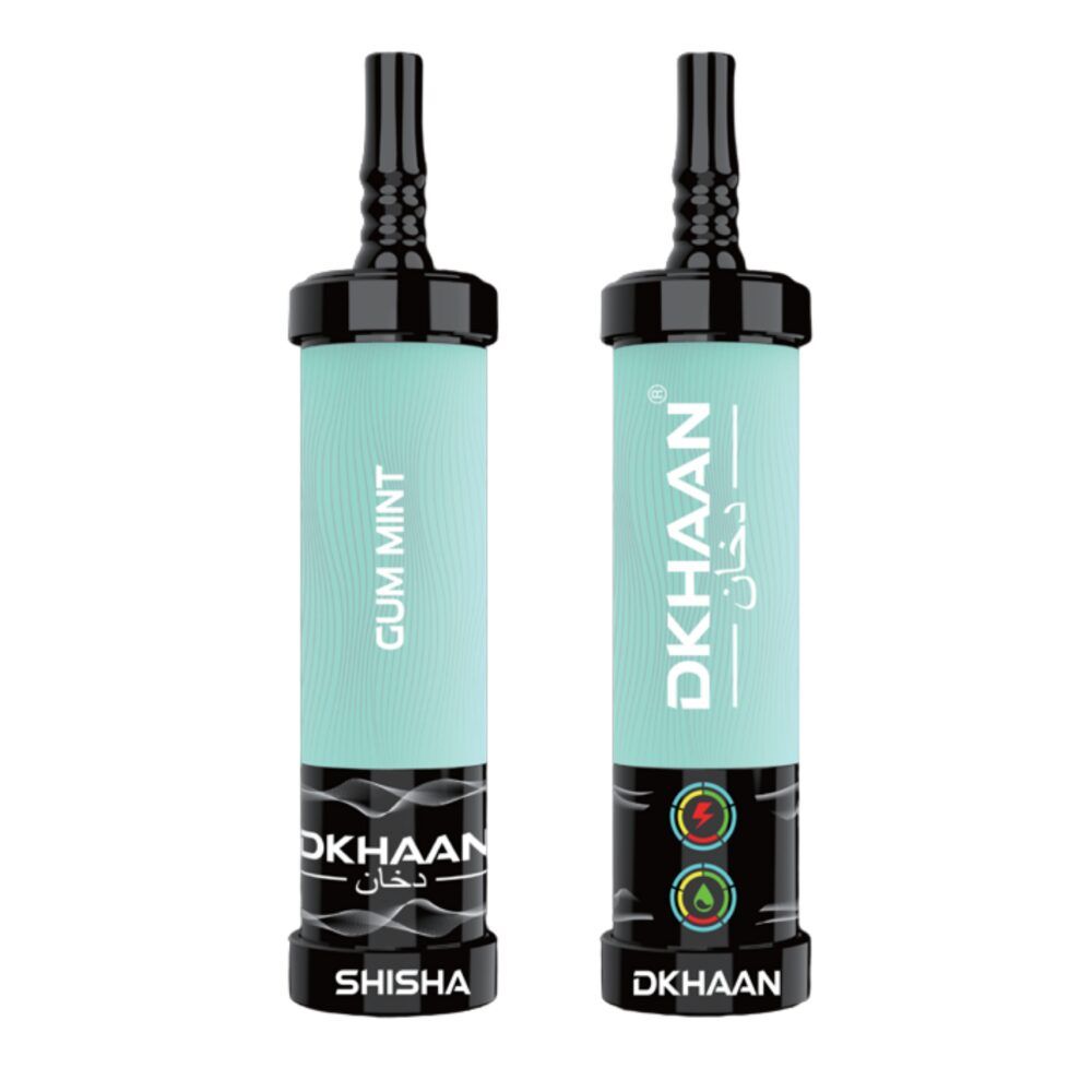 DKHAAN SHISHA GUM MINT 20ML E-LIQUID 5% NIC RECHARGEABLE DISPOSABLE VAPE 60K PUFFS 5 COUNT BOX