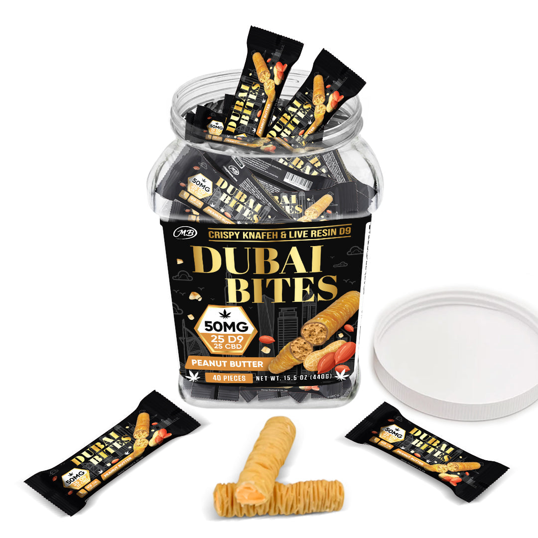 DUBAI BITES DELTA 9 50MG 40CT - -PEANUTBUTTER