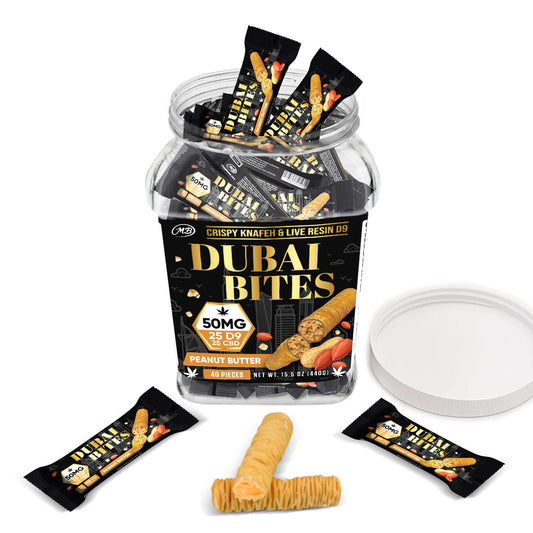 DUBAI BITES DELTA 9 50MG 40CT - -PEANUTBUTTER