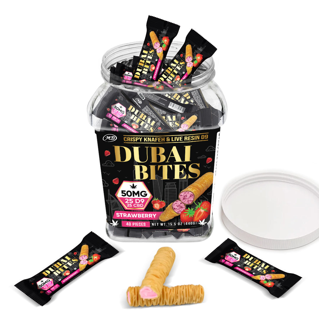 DUBAI BITES DELTA 9 50MG 40CT - -STRAWBERRY