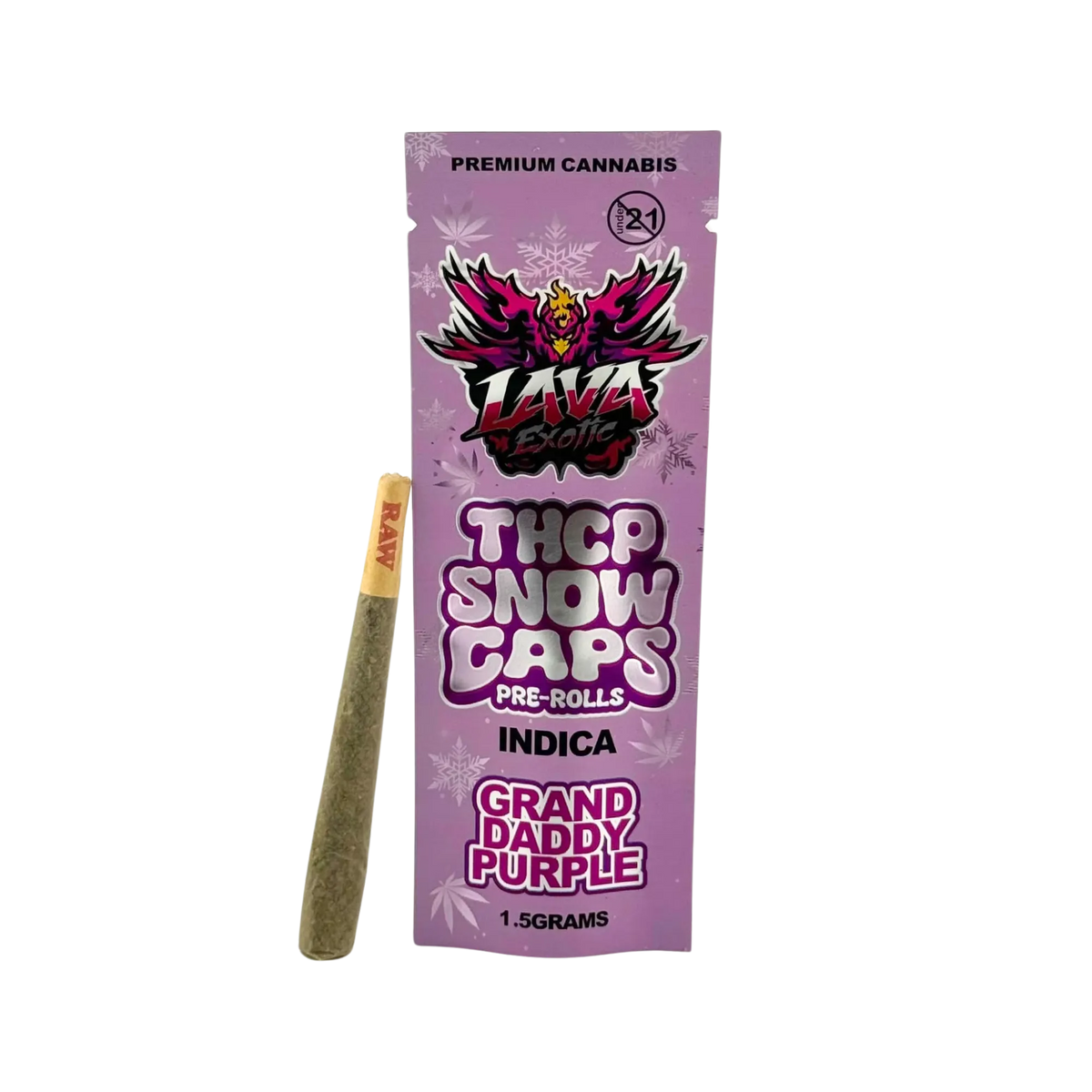 LAVA THCP SNOW CAPS 1CT 1.5GM-GRAND DADDY PURPLE