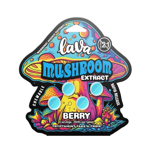 LAVA MUSHROOM EXTRACT BERRY 25MG TABLET