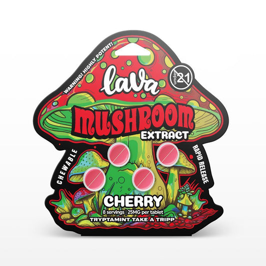 LAVA MUSHROOM EXTRACT CHERRY 25MG TABLET