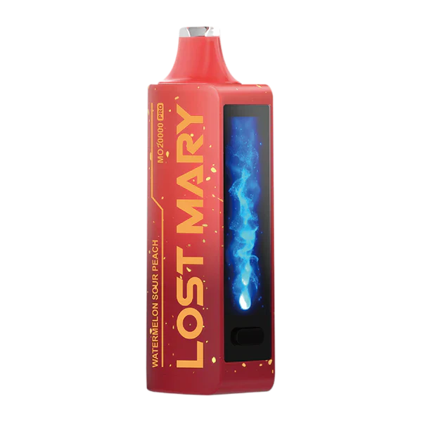 LOST MARY MO20000 PRO WATERMELON SOUR PEACH 18ML E-LIQUID 5% NIC RECHARGEABLE DISPOSABLE VAPE 20K PUFFS 5 COUNT BOX
