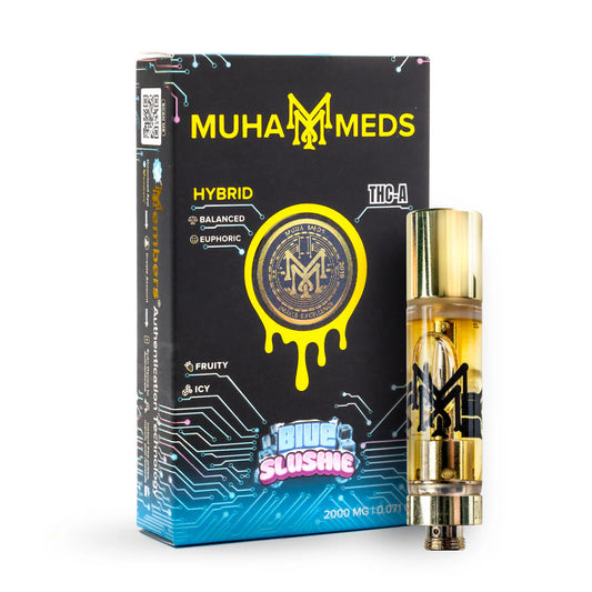 MUHA MEDS THCA BLUE SLUSHIE VAPE CARTRIDGE 2GM 5COUNT BOX