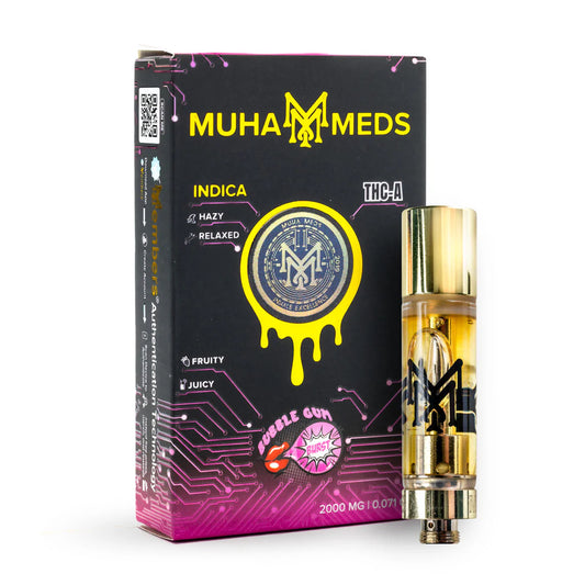 MUHA MEDS THCA BUBBLE GUM BURST VAPE CARTRIDGE 2GM 5COUNT BOX