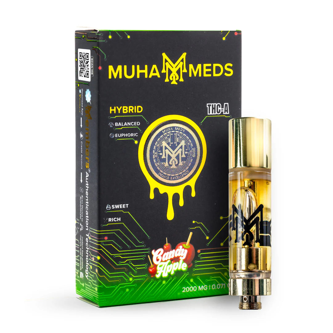MUHA MEDS THCA CANDY APPLE VAPE CARTRIDGE 2GM 5COUNT BOX