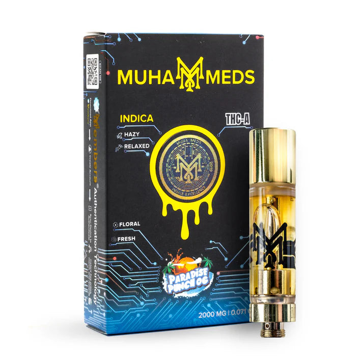 MUHA MEDS THCA PARADISE PUNCH OG VAPE CARTRIDGE 2GM 5COUNT BOX