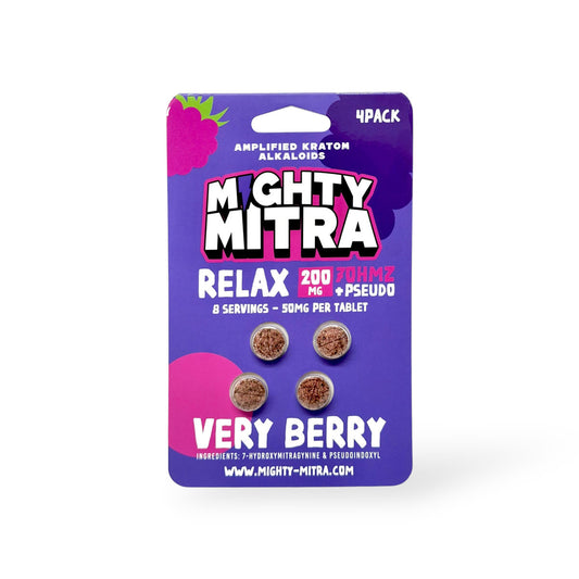 MIGHTYMITRA 500MG 7OHMZ+PSEUDO --RELAX VERY BERRY