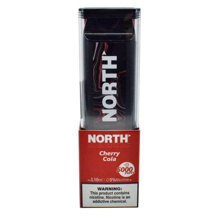 NORTH CHERRY COLA 10ML 5% NIC RECHEARGEABLE DISPOIABLE VAPE 5000 PUFFS 10 COUNT BOX