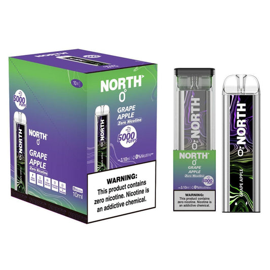 NORTH PATRIOTIC EDITION GRAPE APPLE FLAVOUR 10ML 5% NIC RECHEARGEABLE DISPOIABLE VAPE 5000 PUFFS 10 COUNT BOX