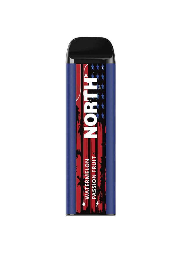 NORTH PATRIOTIC EDITION WATERMELON PASSION FRUIT 10ML 5% NIC RECHEARGEABLE DISPOIABLE VAPE 5000 PUFFS