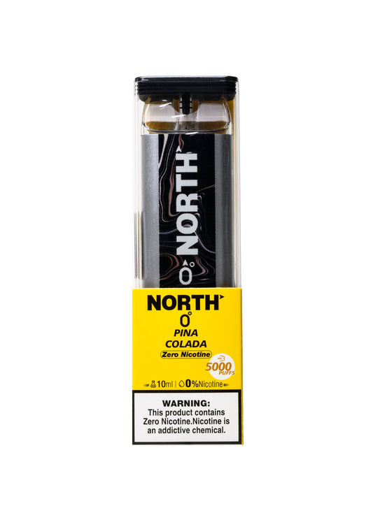 NORTH PINA COLADA 10ML 0% NIC RECHEARGEABLE DISPOIABLE VAPE 5000 PUFFS 10 COUNT BOX
