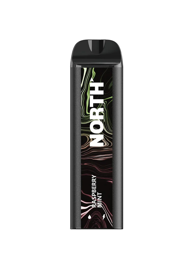 NORTH RASPBERRY MINT 10ML 5% NIC RECHEARGEABLE DISPOIABLE VAPE 5000 PUFFS