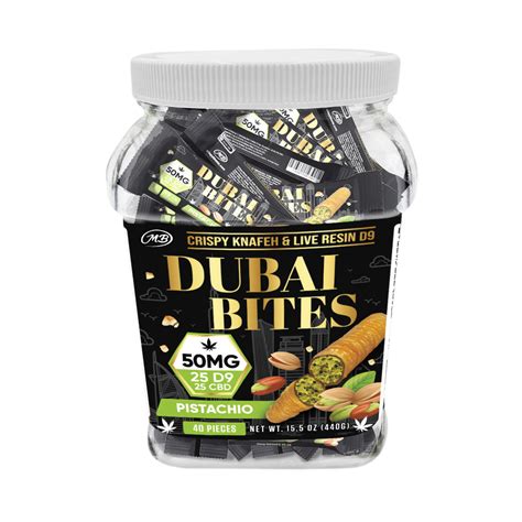 DUBAI BITES DELTA 9 50MG 40CT - -PISTACHIO