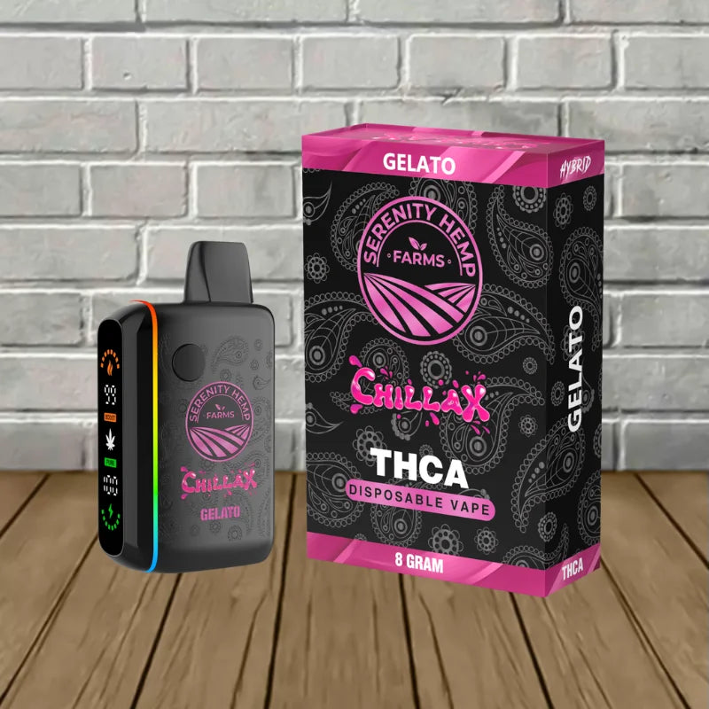 Serenity Hemp THC-A Disposable 8g (SINGLE) - Gelato (Hybrid)