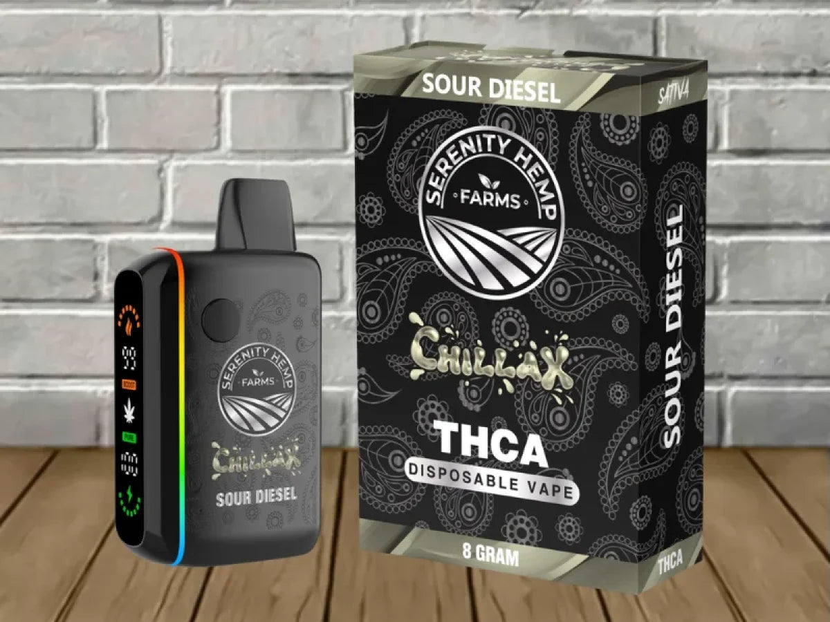 Serenity Hemp THC-A Disposable 8g (SINGLE) - Sour Diesel (Sativa)