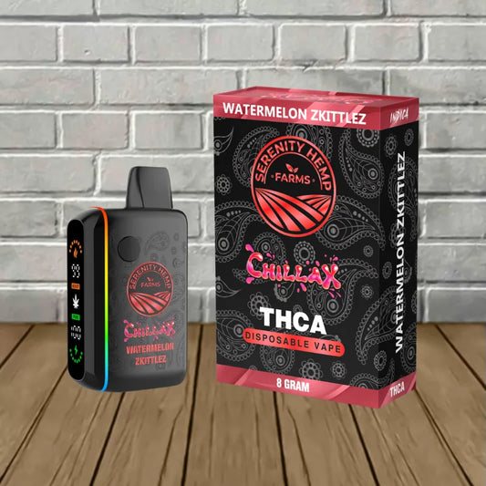 Serenity Hemp THC-A Disposable 8g (SINGLE) - Watermelon Zkittlez (Indica)