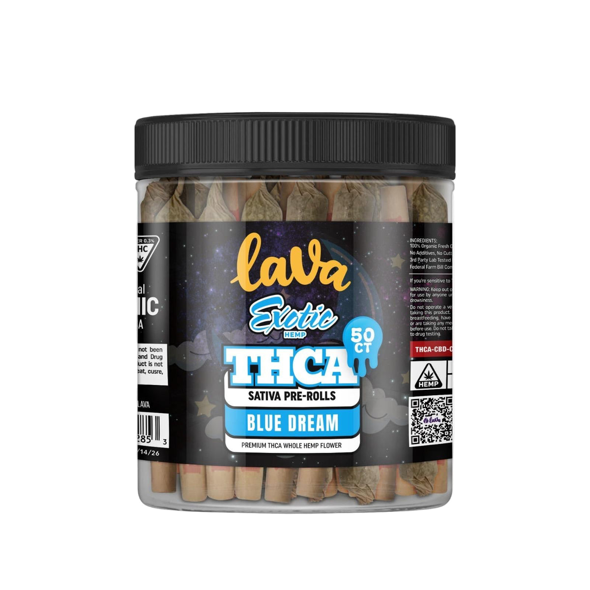 LAVA THCA 50CT EXOTIC PRE ROLL-BLUE DREAM