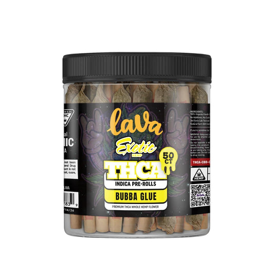 LAVA THCA 50CT EXOTIC PRE ROLL-BUBBA GLUE