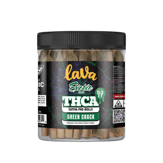 LAVA THCA 50CT EXOTIC PRE ROLL GREEN CRACK