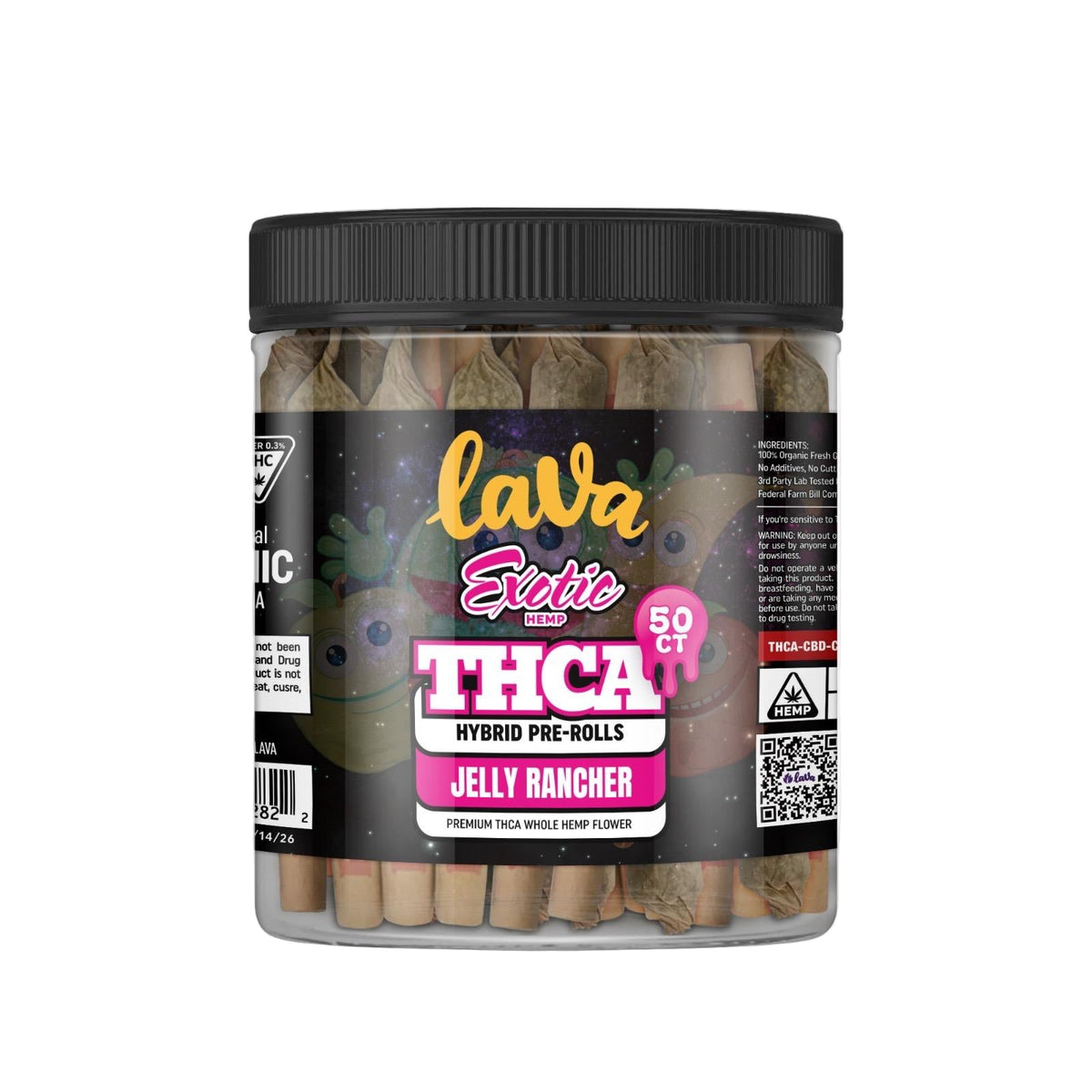 LAVA THCA 50CT EXOTIC PRE ROLL JELLY RANCHER
