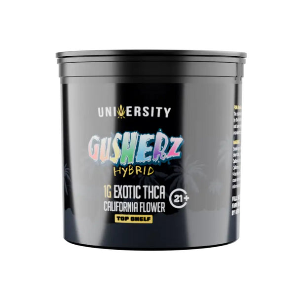 UNIVERSITY GLUSHERZ 1GM EXOTIC CALIFORNIA FLOWER 25CT JAR